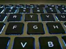 phosphor icons suggested by a backlit keyboard on a desk